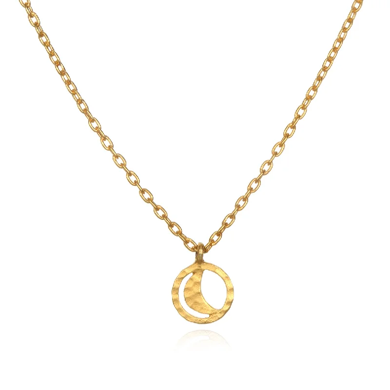 women’s elegant necklaces-Cradled by the Moon Necklace