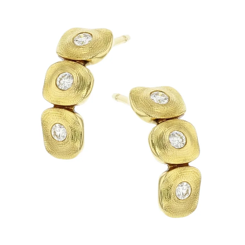 women’s hoop and stud earrings-Dancing Squares Earrings