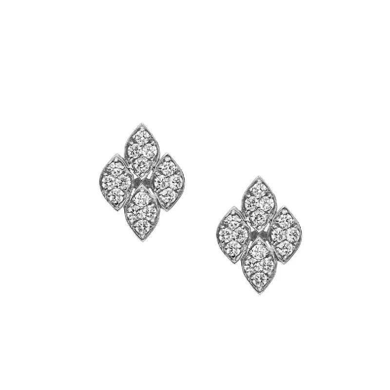 women’s square earrings-Darcy Diamond Stud Earrings