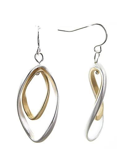 women’s silver hoop earrings-Twist Infinity Drop Earrings