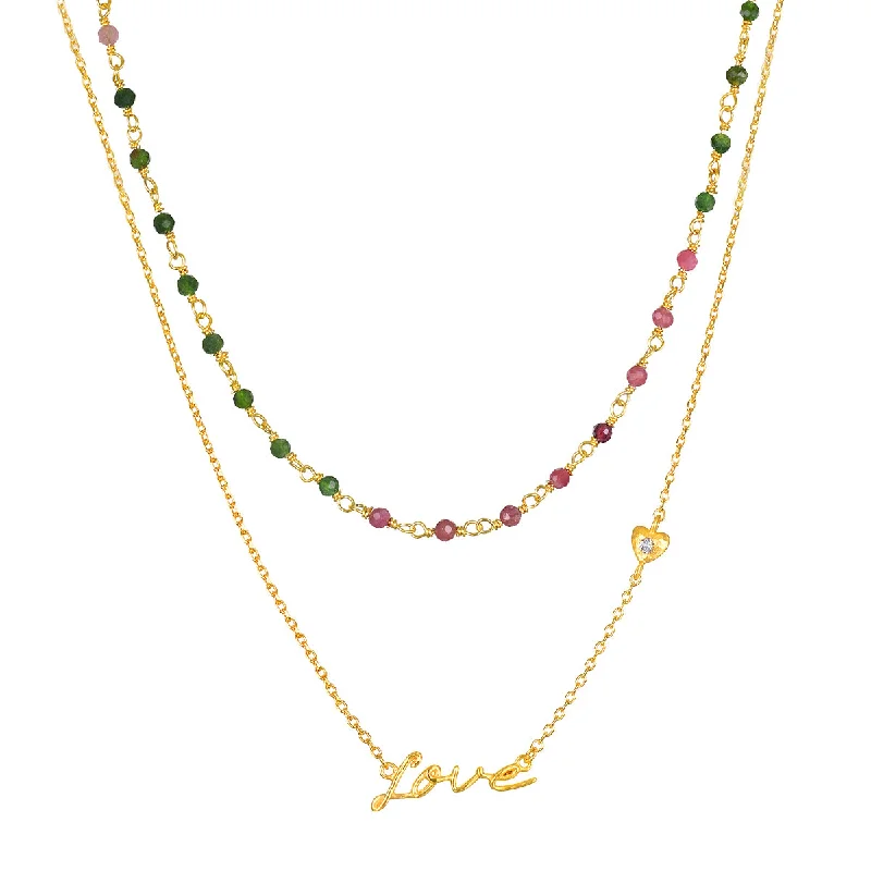 women’s pearl necklaces-Intention of Love Necklace Set