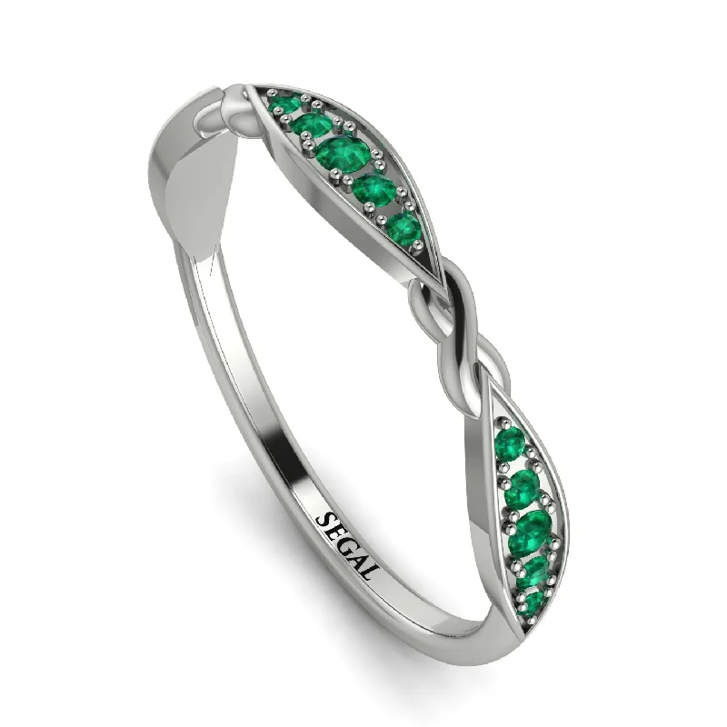 women’s diamond engagement rings under $1000-Vintage Emerald Wedding Band - Laila No. 6