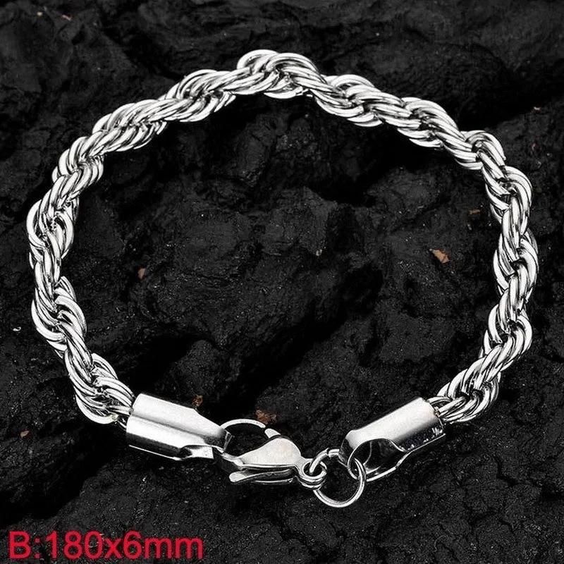 Steel Color (Width 6mm)|Bracelet 7 Inches (Length 18cm)