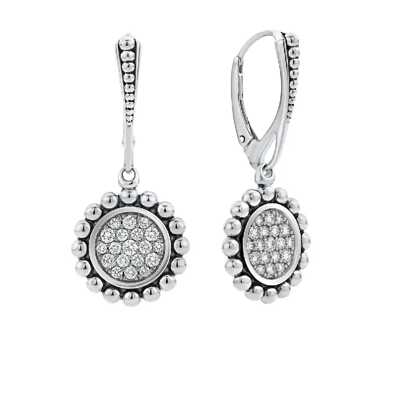 women’s luxury stud earrings-Caviar Spark Diamond Drop Earrings