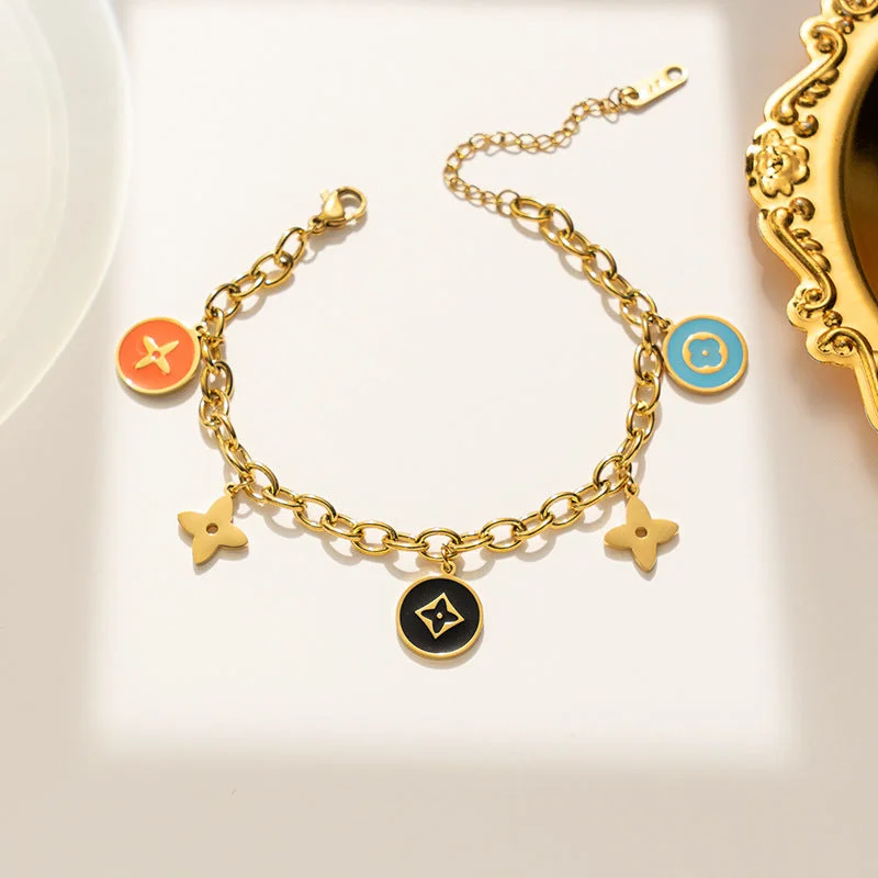 706 oil drop bracelet gold