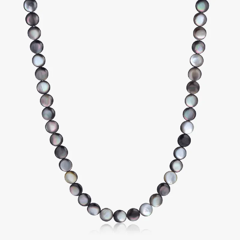 women’s pendant necklaces-Black Shell Necklacee