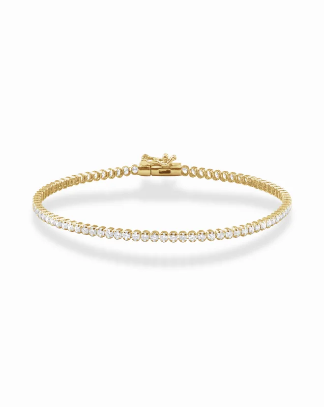 women’s minimalist bracelets-14k Lab Grown Diamond Tennis Bracelet