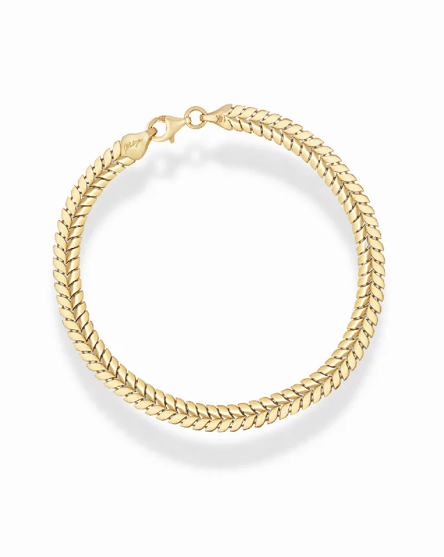 women’s delicate bangles-14k Cobra Bracelet