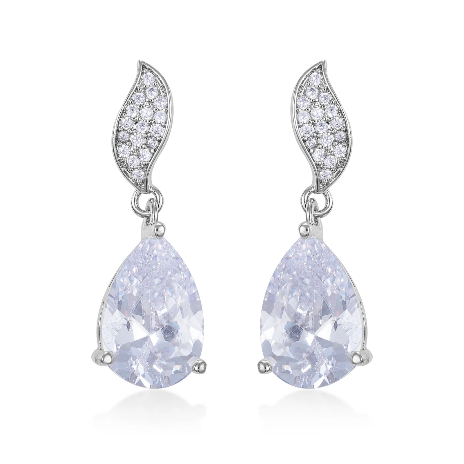 women’s infinity earrings-Helen 13mm Pear Drop Dangle Earrings | 3.2ct