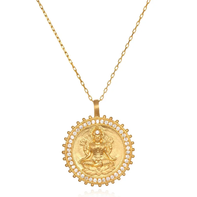 women’s chic necklaces-Lakshmi Hindu Goddess, Abundance Necklace