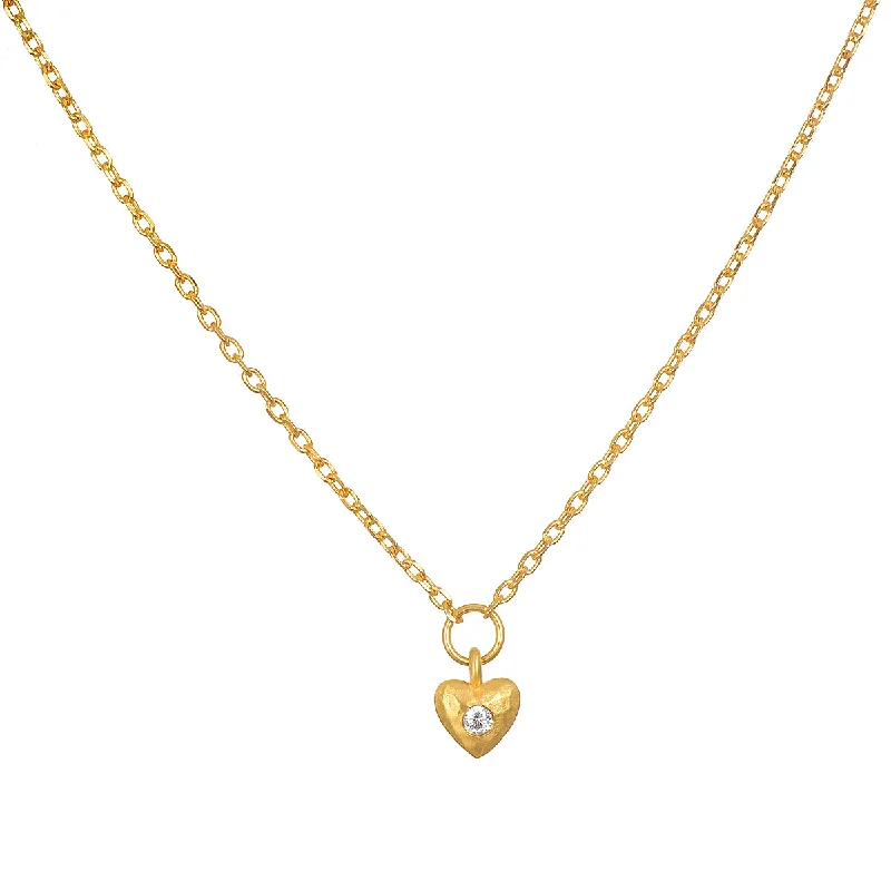 women’s personalized pendant necklaces-Boundless Love Mini Heart Pendant Necklace