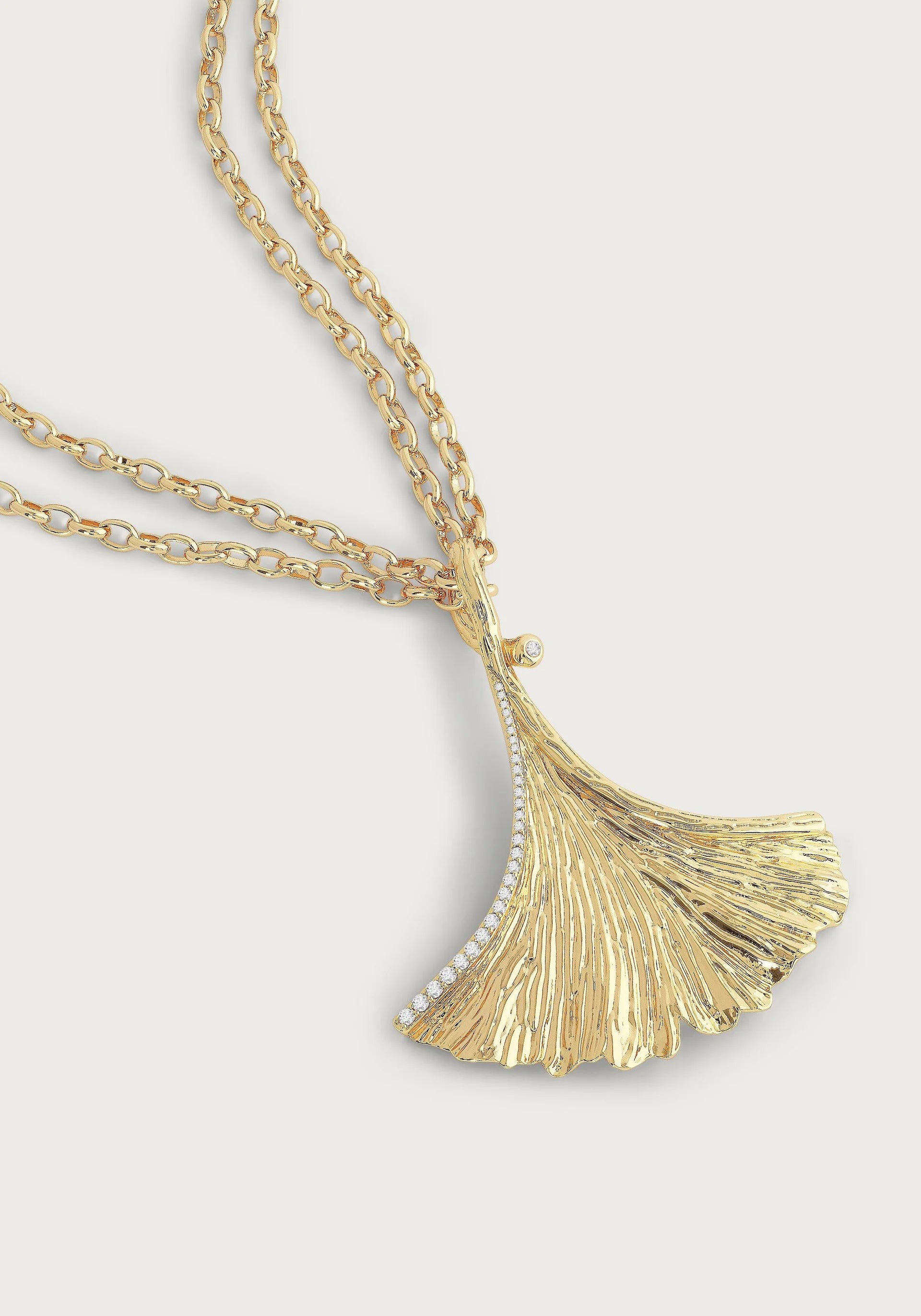 women’s elegant chain necklaces-Ginkgo Pendant Necklace