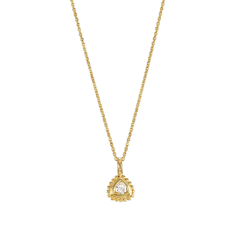 women’s luxury pendant necklaces-Incandescent Spirit 14kt Gold Diamond Necklace 