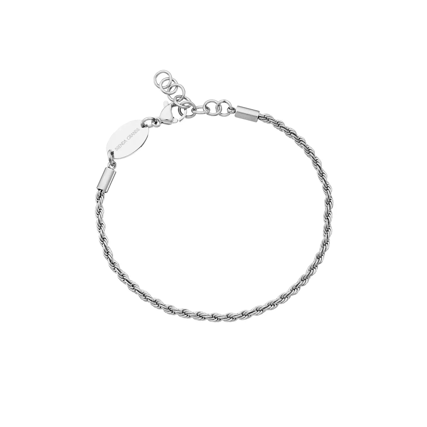 women’s gold infinity bracelets-Silver Rope Chain Bracelet