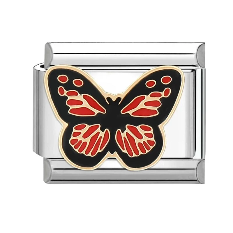 Black and Red Butterfly|1*0.9cm