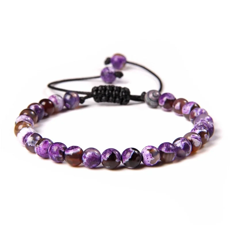 Purple Fire Agate|6mm (Stretchable)