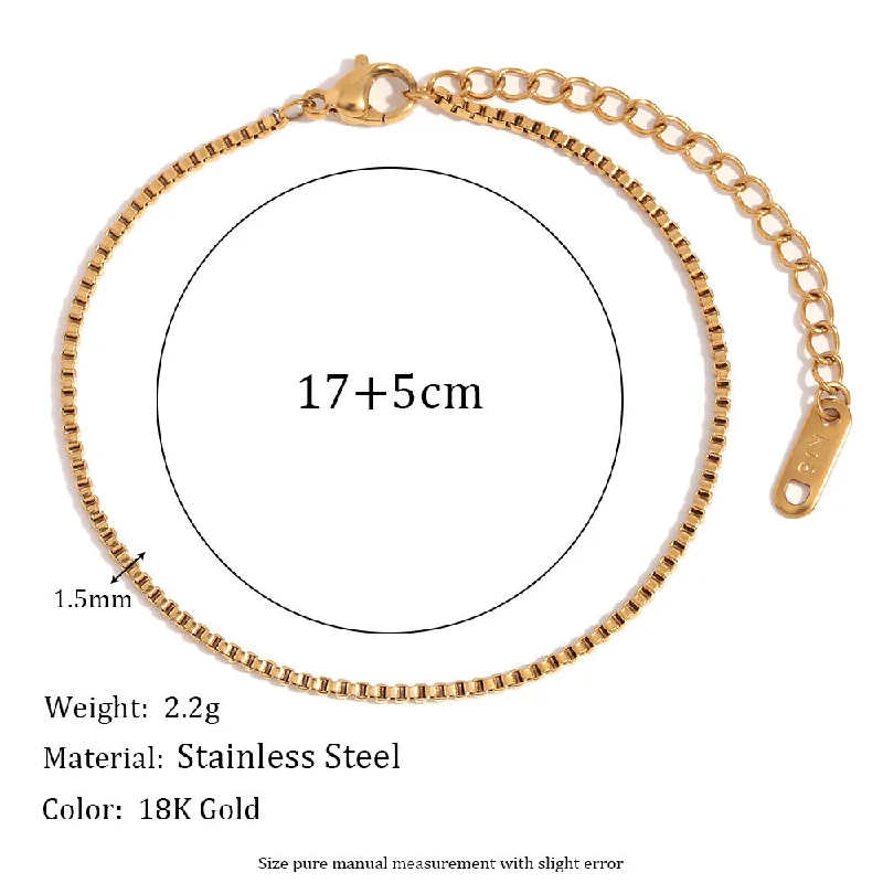 Box Chain Bracelet - Gold