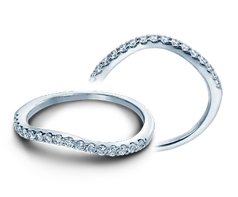 women’s affordable platinum engagement rings-Diamond Wedding Band Verragio Insignia Collection 7010W 0.25ctw