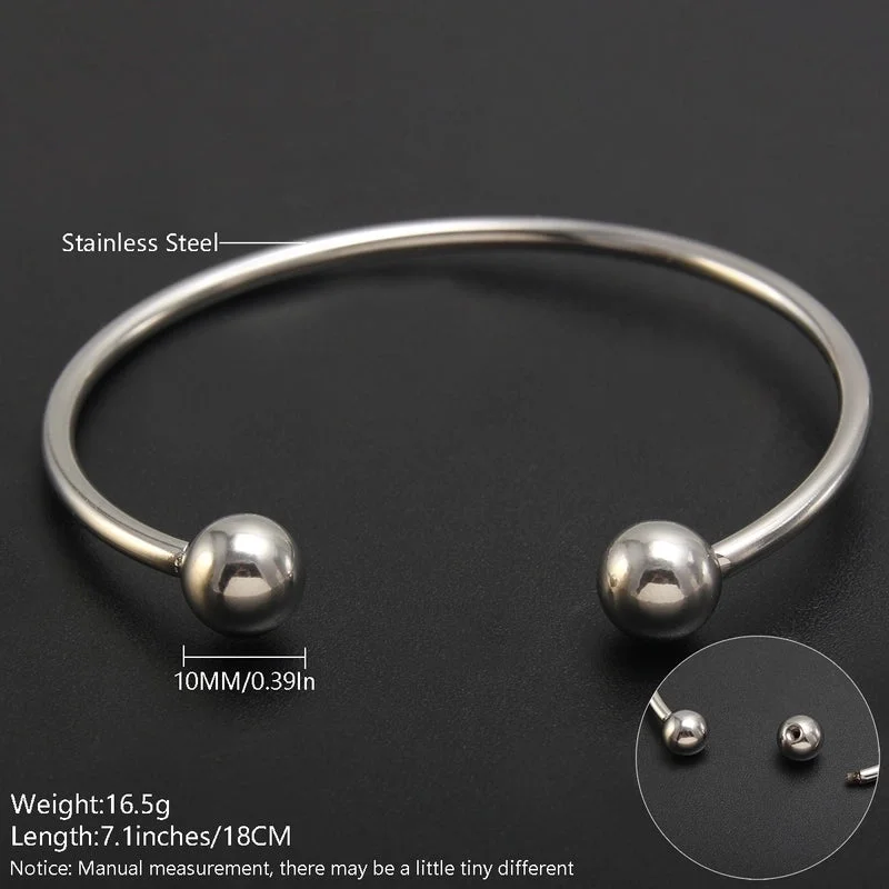 |PA01-4 Double round Ball Open-Ended Bracelet