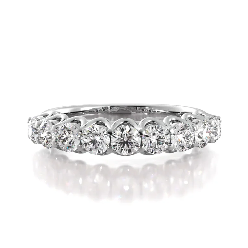 women’s designer engagement rings-1.08 ct. Round Diamond Wedding Band