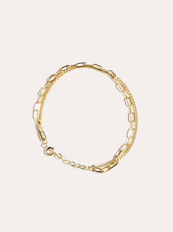 women’s twisted bangles-Layered Chain Bracelet