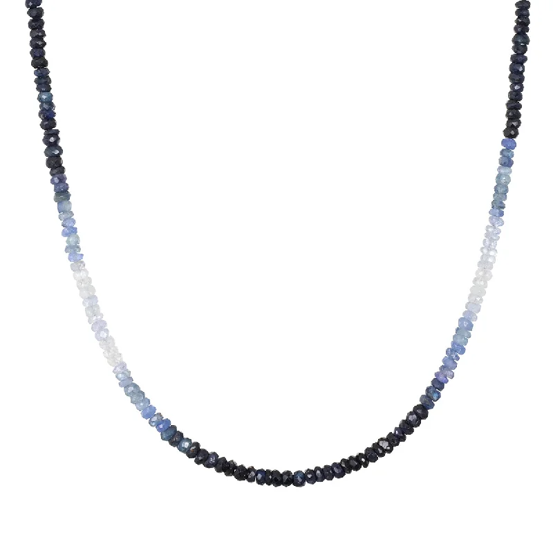 women’s layered gold necklaces-Shades of Love 14kt Gold Sapphire Necklace