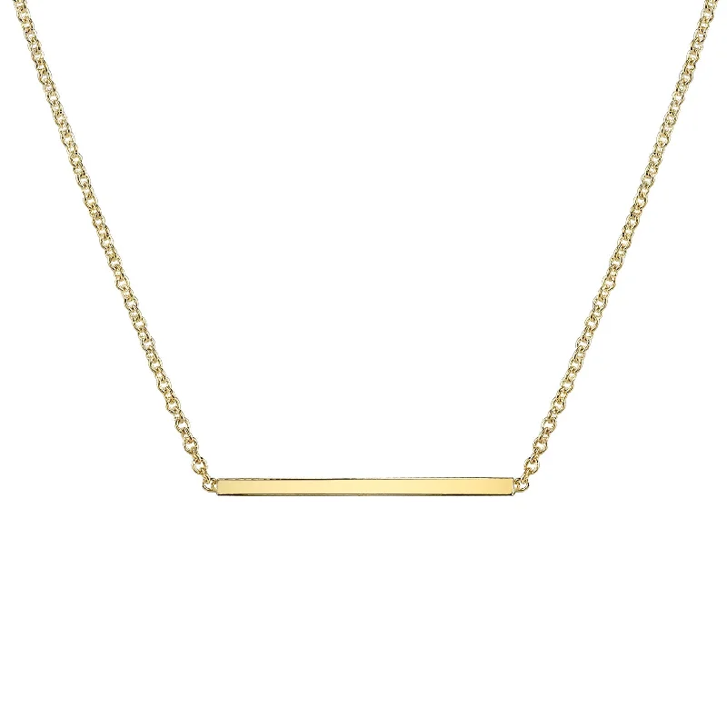 women’s chic pendant necklaces-Straight Bar Necklace