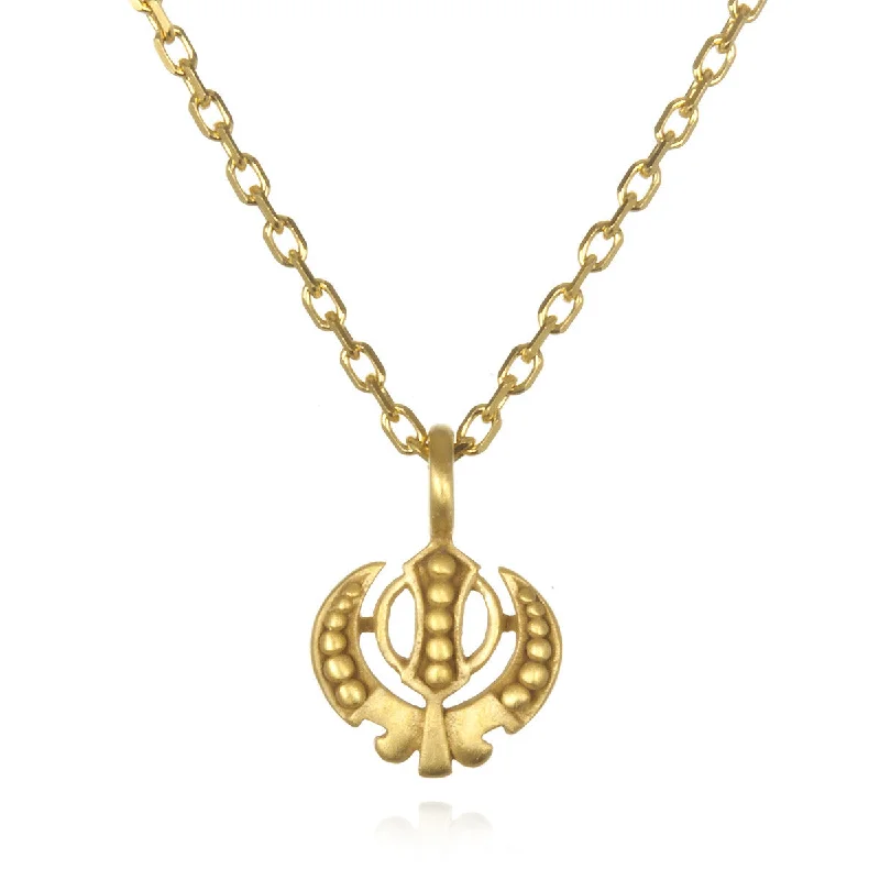 women’s simple silver necklaces-Adi Shakti Gold Necklace