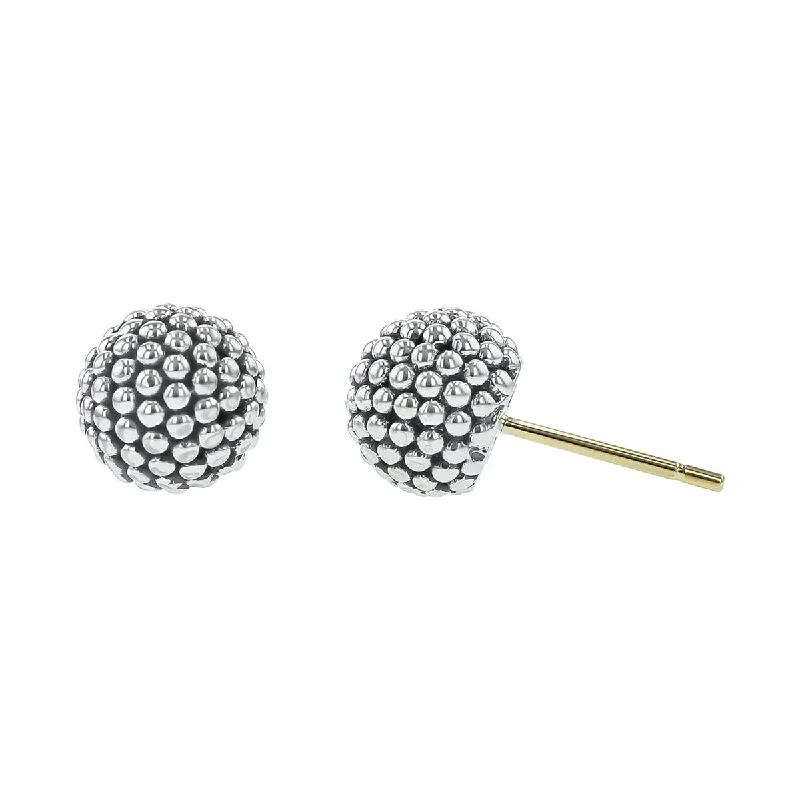 women’s textured earrings-Lagos Signature Caviar Beaded Stud Earrings