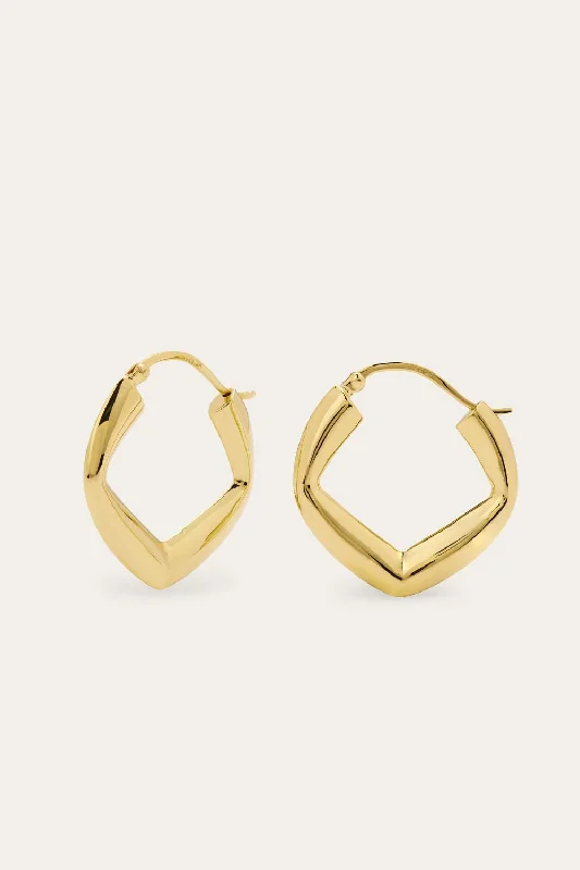 women’s colorful drop earrings-Baby Audrey gold vermeil hoops