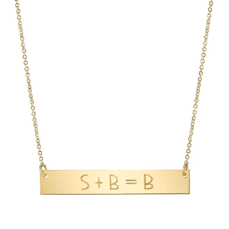 women’s long chain necklaces-Equation Necklace