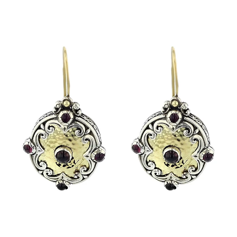 women’s sparkling earrings-Konstantino Cabochon Garnet Dangle Earrings