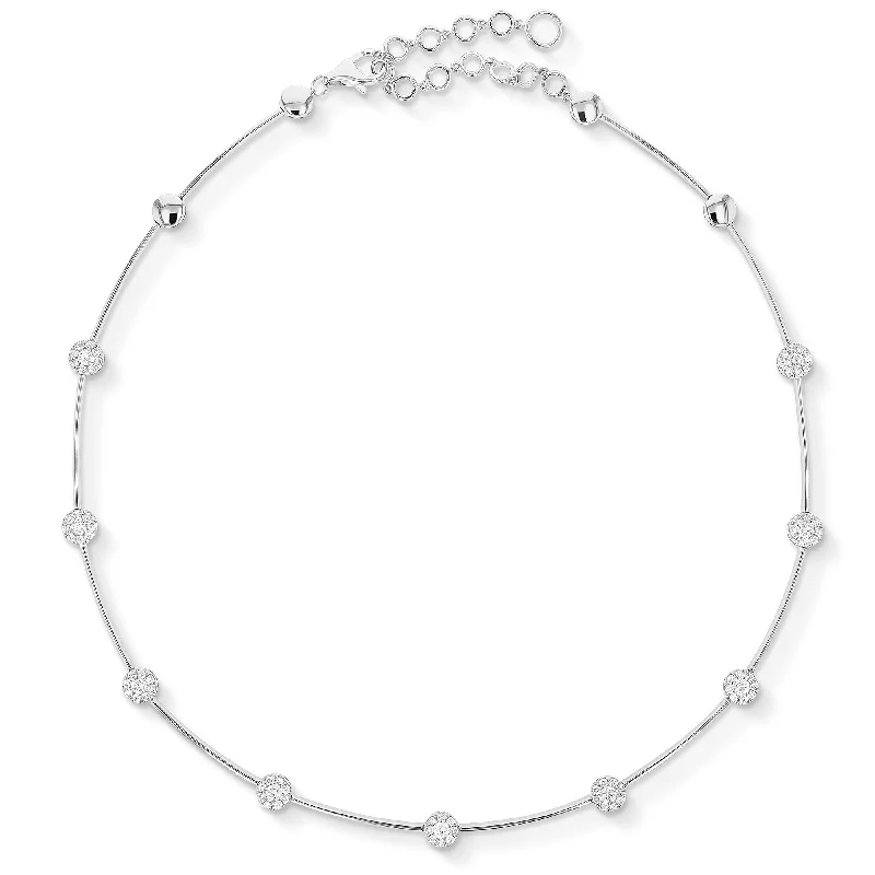 women’s diamond chain necklaces-Robert Irwin Couture Fiori Round Bar Necklace