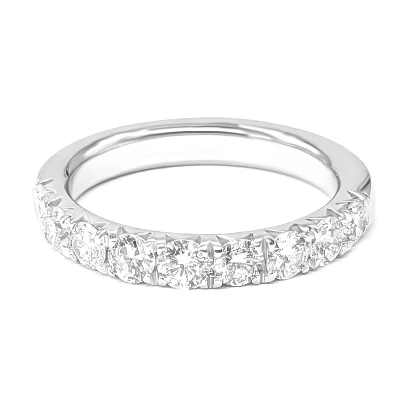 women’s affordable diamond engagement rings-1.00 ct. French Pave Set Round Diamond Wedding Band