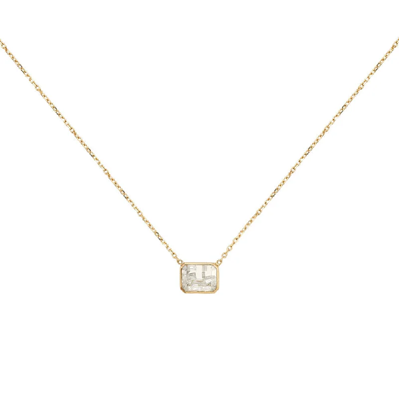 women’s simple necklaces-18 Karat Yellow Gold Esmeralda Diamond Shaker necklace