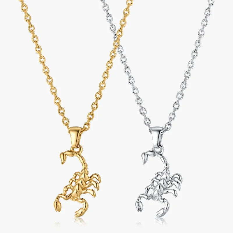 women’s rose gold necklaces-Scorpion Necklace (Unisex)