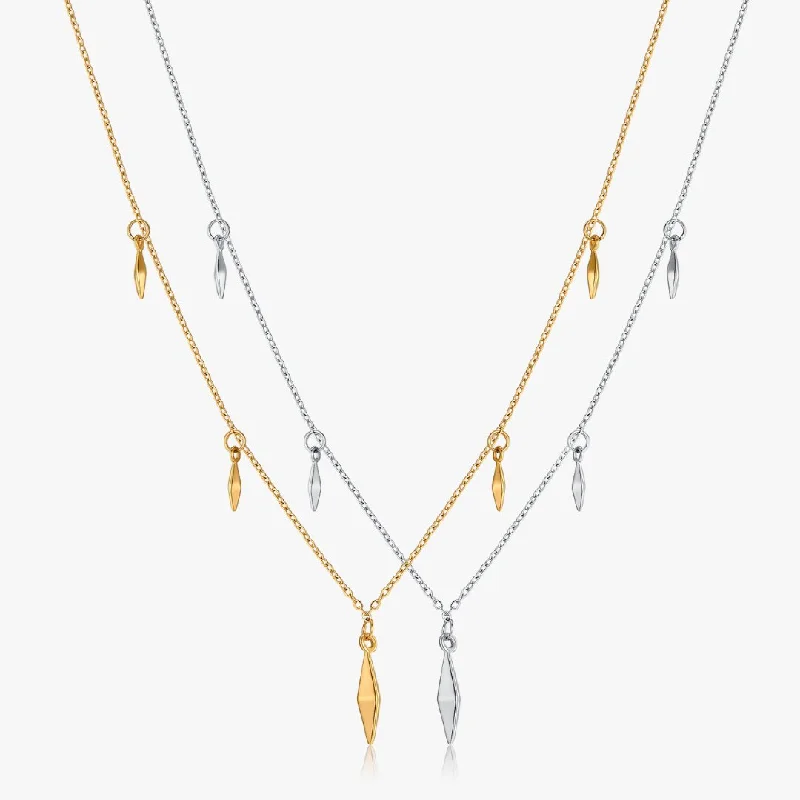 women’s dainty necklaces-Geometric Drop Necklaces (Greek Inspired Collection)