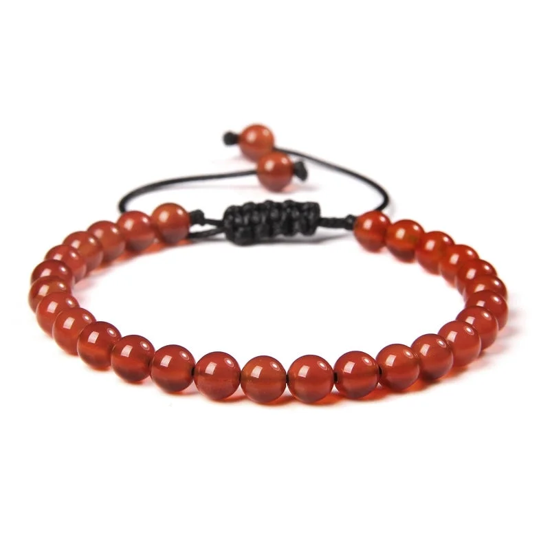 Red agate|6mm (Stretchable)