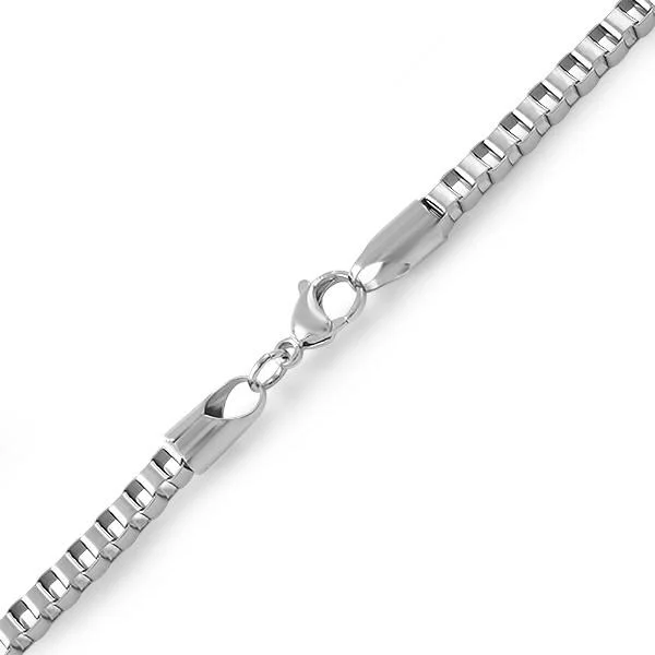 women’s bold bracelets-Box Stainless Steel Bracelet 4MM