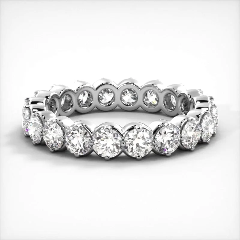 women’s wedding and engagement rings-2.10 ct. Round Diamond Eternity Wedding Band