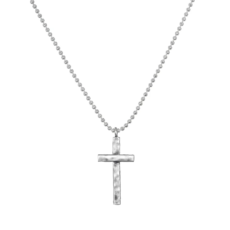 women’s long chain necklaces-Guided by Faith Cross Men's Necklace