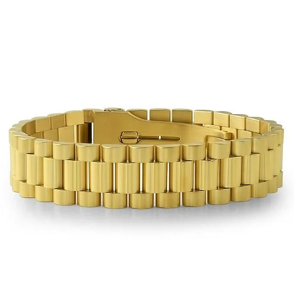 women’s elegant bracelets-Gold Presidential Bracelet with Watch Buckle