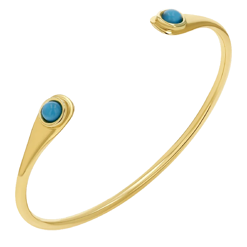 women’s gold infinity bracelets-Turquoise Cuff Bracelet