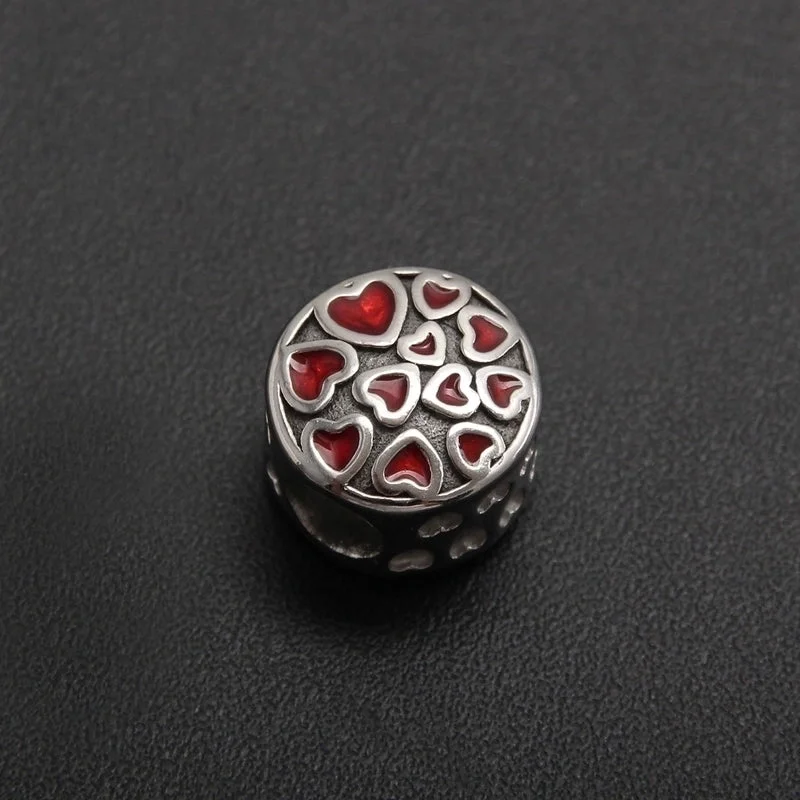 |PA09-6 round Red Zirconium Love Heart Lantern Ring