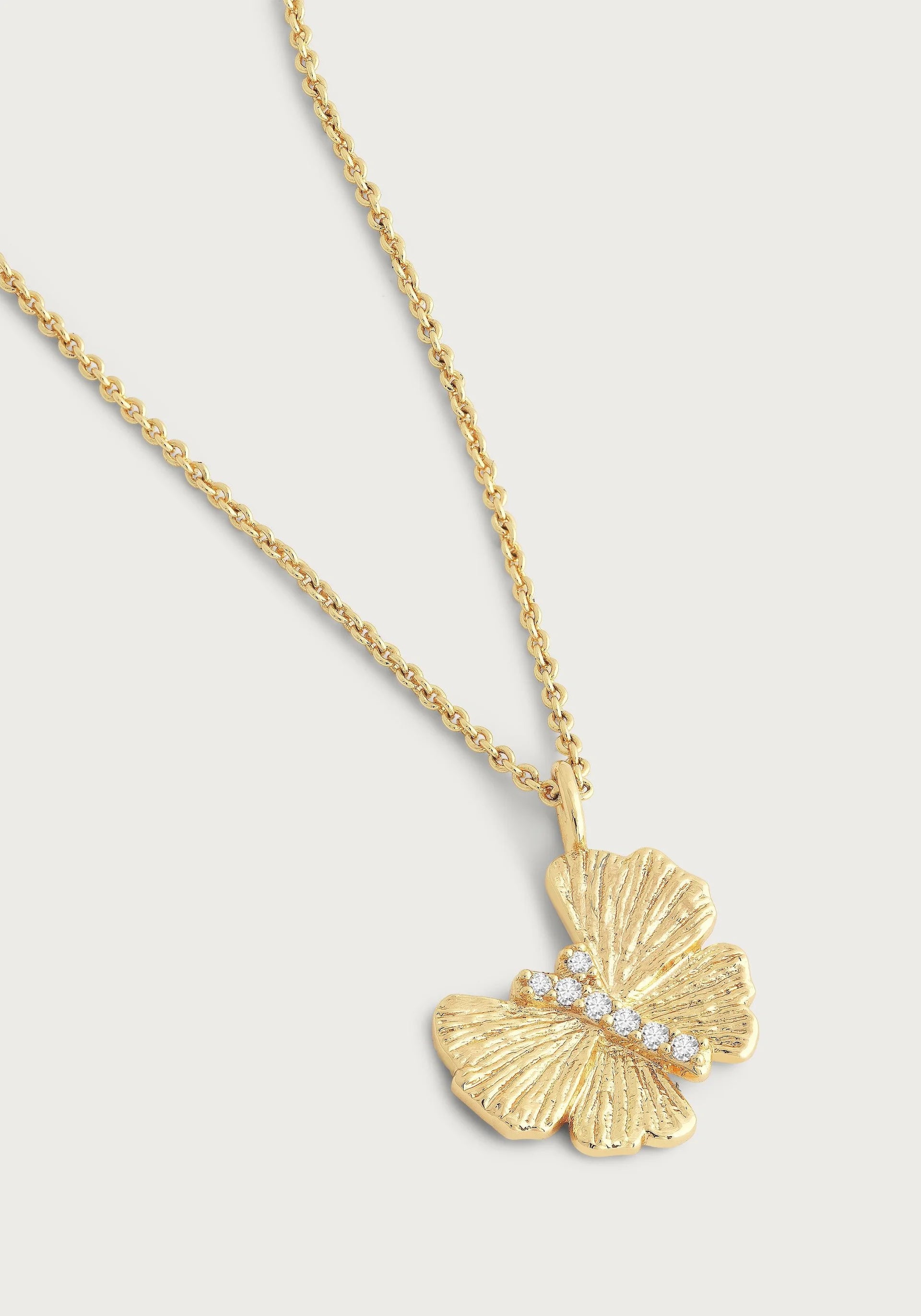 women’s gemstone pendant necklaces-Butterfly Gold Necklace