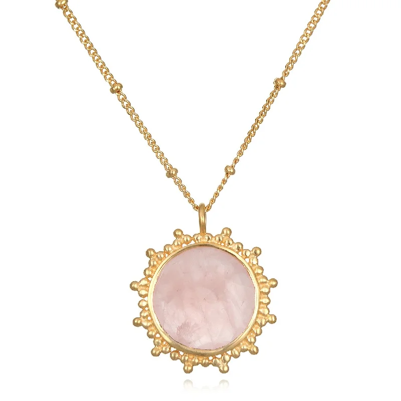 women’s evening necklaces-Unlimited Compassion Rose Quartz Gemstone Necklace