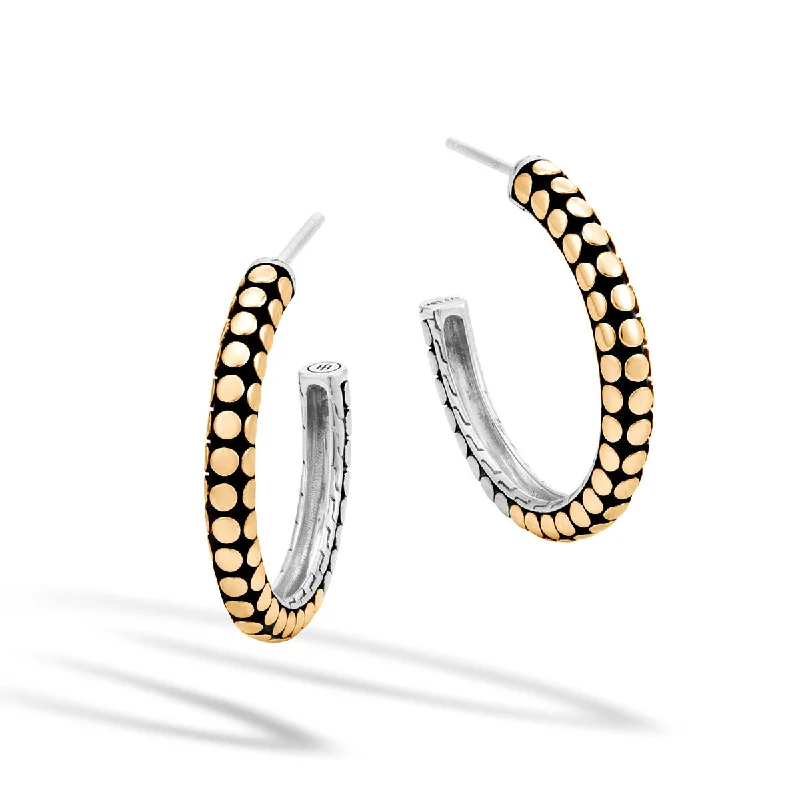 women’s hoop earrings-Dot Gold and Silver Small Hoop Earrings