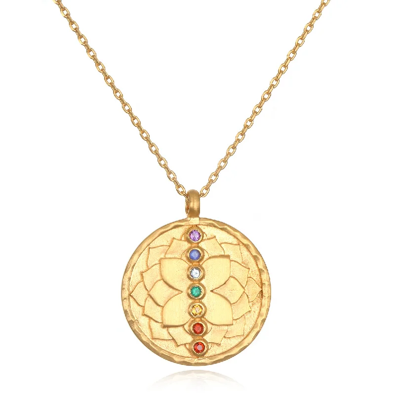 women’s anniversary pendant necklaces-Aligned in Purpose Chakra Necklace