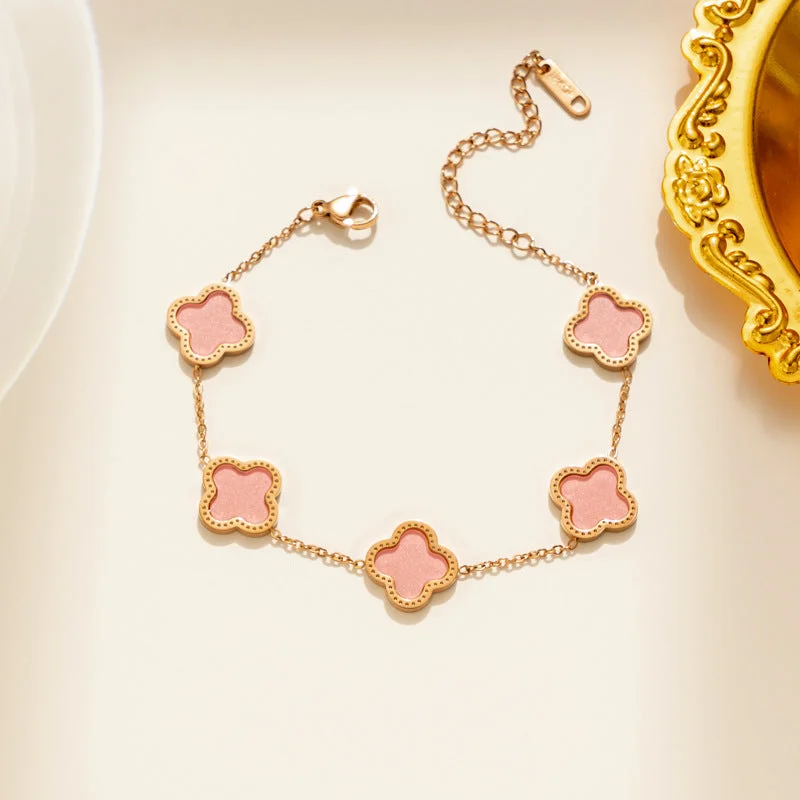 913 Rose Gold Pink Shell Bracelet