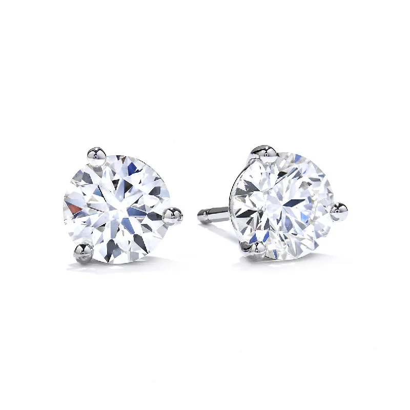 women’s matching earrings-HOF 3-Prong Stud Earrings